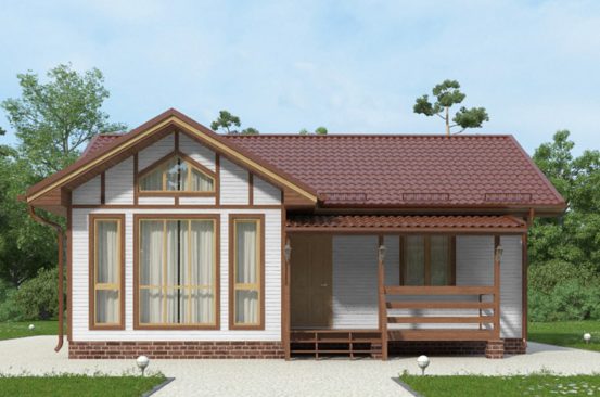 Проект каркасного дома: 75 м²