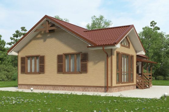 Проект каркасного дома: 95 м²