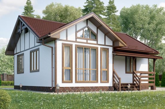Проект каркасного дома: 75 м²