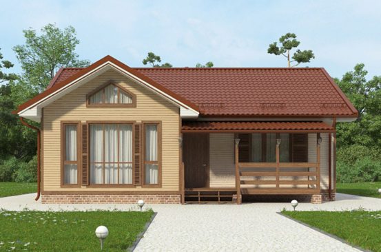 Проект каркасного дома: 95 м²