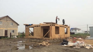 Продолжаем строительство каркасного дома в Иркутном плёсе после сильных дождей