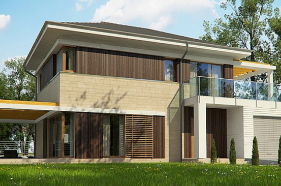 Проект дома с террасой 160 м²