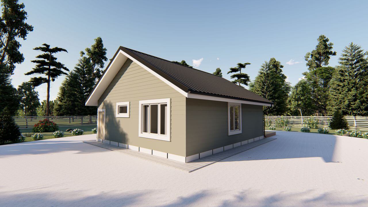 Проект каркасного дома: 89 м²