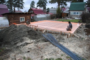 Строительство каркасного дома началось в СНТ Ветеран