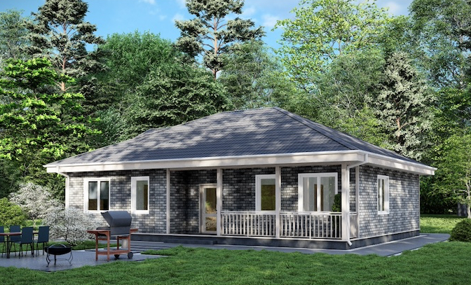 Проект каркасного дома 110 м²