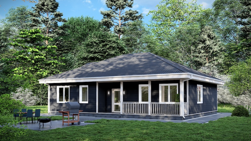 Проект каркасного дома 110 м²
