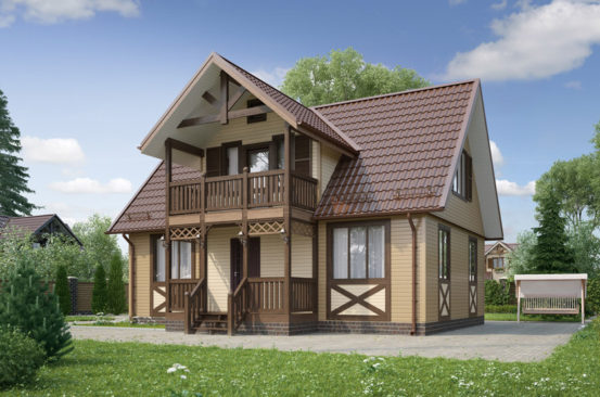 Проект каркасного дома 108 м²