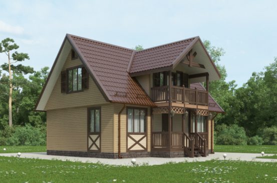 Проект каркасного дома 108 м²