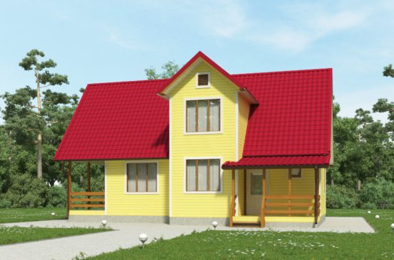 Проект каркасного дома 105 м²