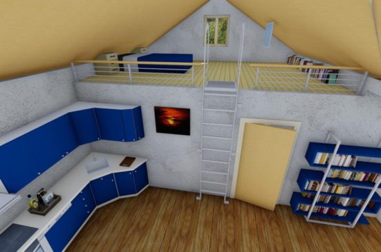 Проект дома с планировкой Loft: 70 м²