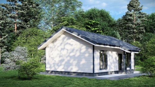 Проект каркасного дома 67 м²