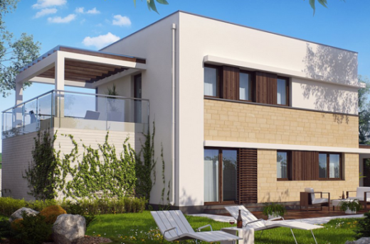 Проект дома 125 м² с террасой 20 м²