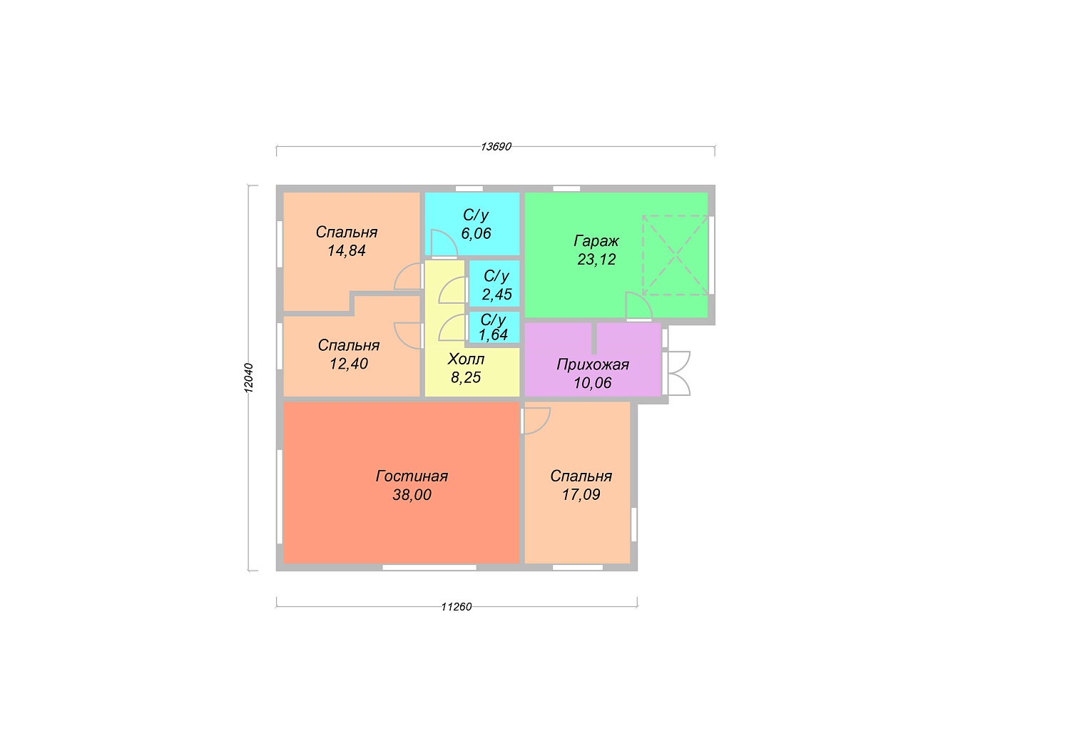 Проект каркасного дома: 134 м²