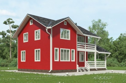 Проект каркасного дома 126 м²