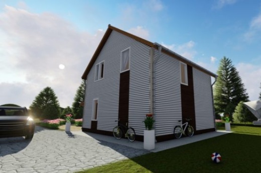 Проект каркасного дома: 115 м²