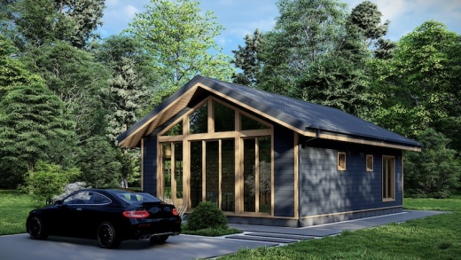 Проект каркасного дома 67 м²