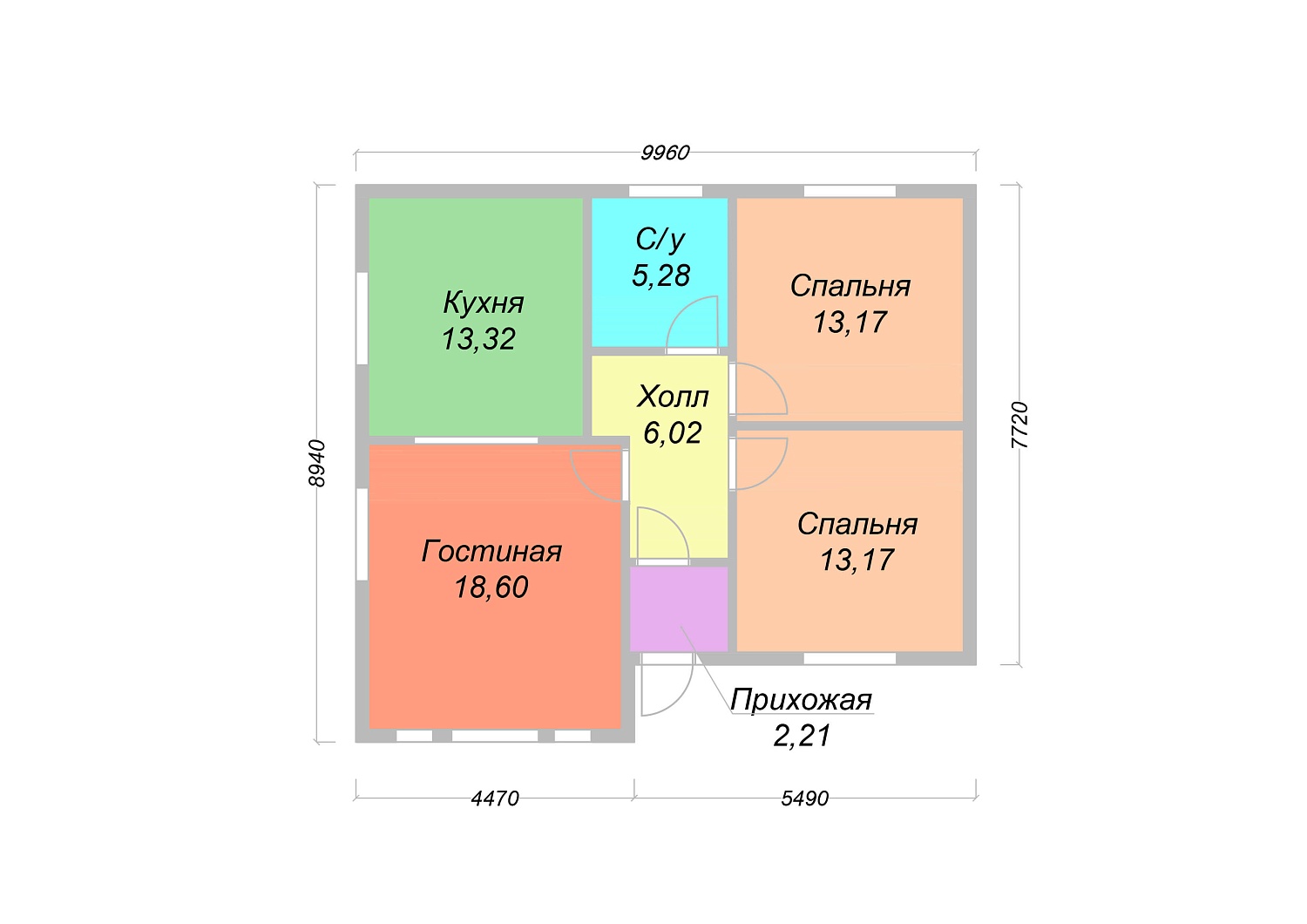 Проект каркасного дома: 75 м²