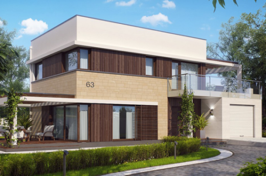 Проект дома 125 м² с террасой 20 м²