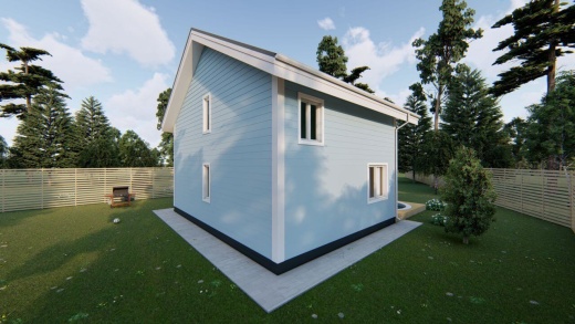 Проект каркасного дома: 121 м²