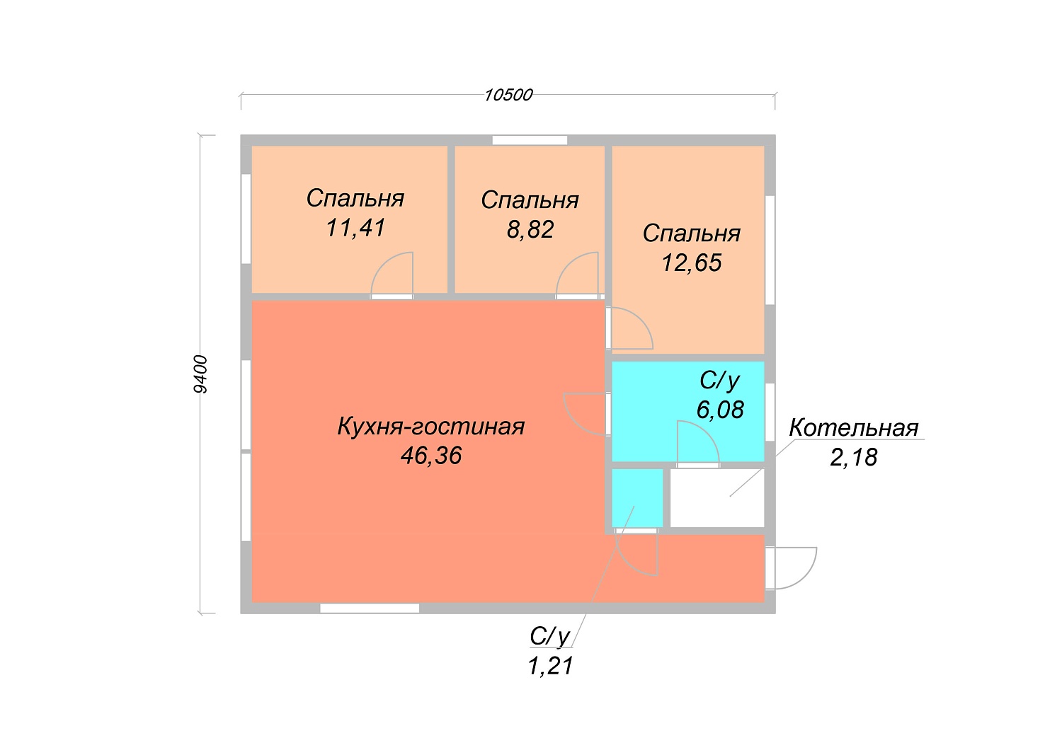 Домокомплект: 89 м2
