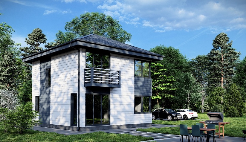Каркасный дом 100 м² в 2023 году в Бурдаковке