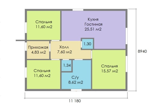 Домокомплект Словакия: 70 м2