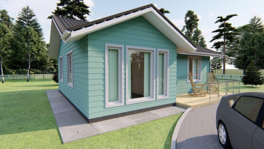 Проект каркасного дома: 75 м²