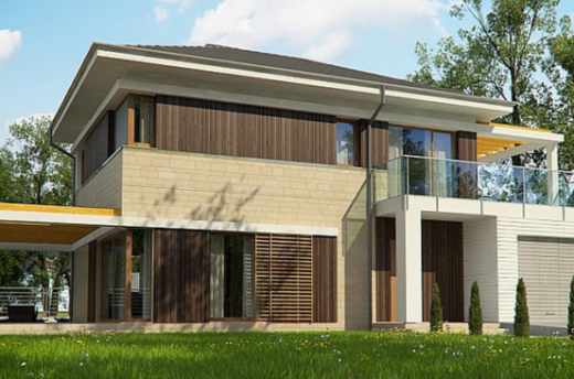 Проект дома с террасой 160 м²