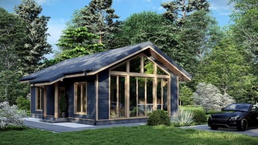 Проект каркасного дома 67 м²
