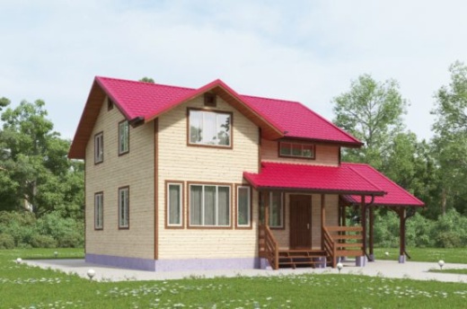 Проект каркасного дома: 121 м²