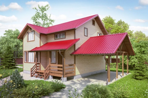 Проект каркасного дома: 121 м²