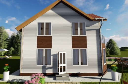 Проект каркасного дома: 115 м²