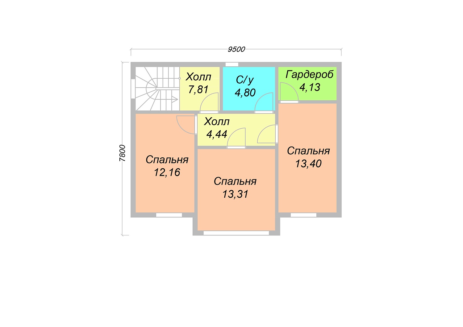 Проект каркасного дома: 121 м²