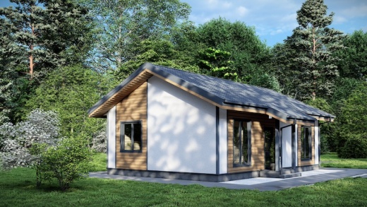 Проект каркасного дома 68 м²