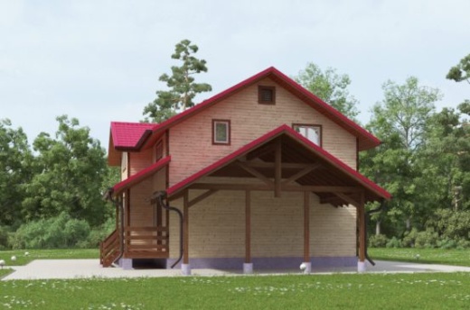 Проект каркасного дома: 121 м²