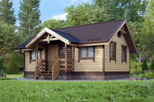 Проект каркасного дома 54 м²